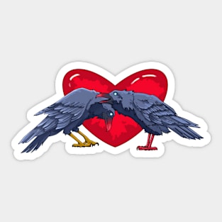 Ravens love heart Sticker